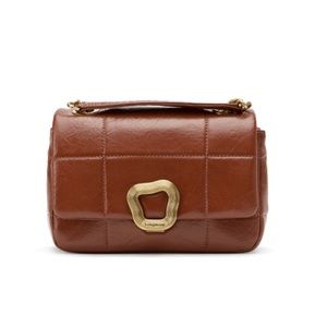Songmont Small Chocolate Bag in Red Brown